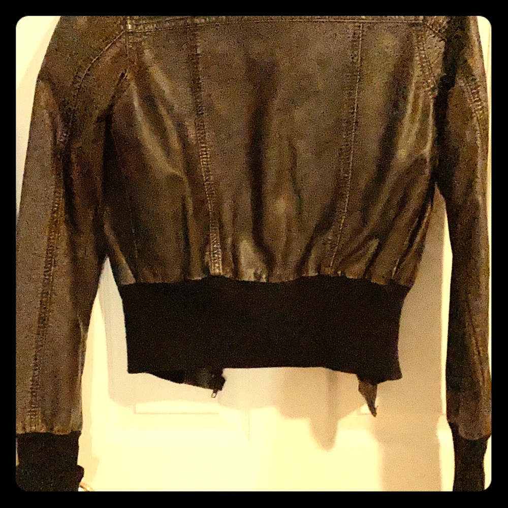 Faux leather jacket